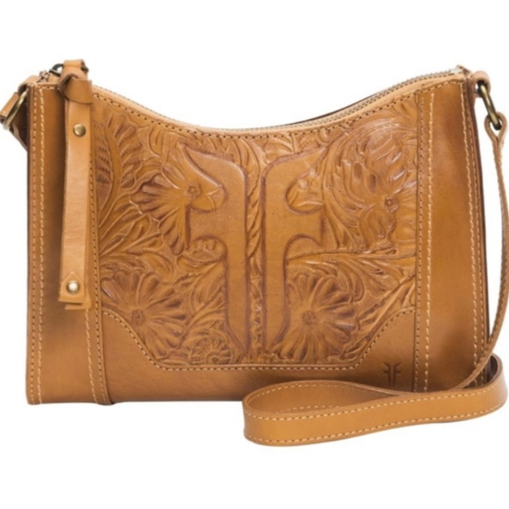 Frye Melissa Artisan Tooled Leather Crossbody - Like New Condition -